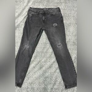 Distressed Gray Jeans